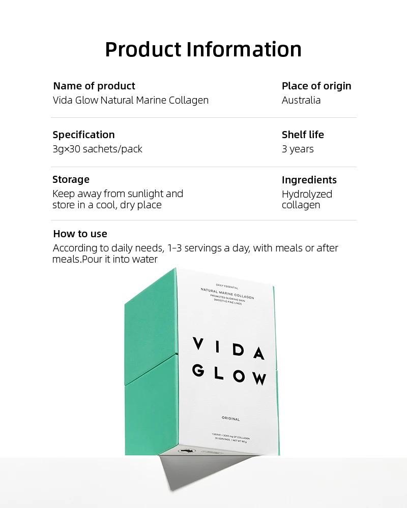 Vida Glow Natural Marine Collagen | Reducing Fine Lines and Achieving Plump Skin