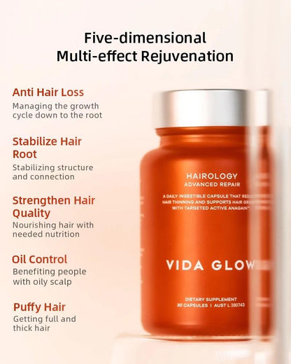 Five-Dimensional Multi-Effect Rejuvenation of Vida Glow Hairology Advanced Repair