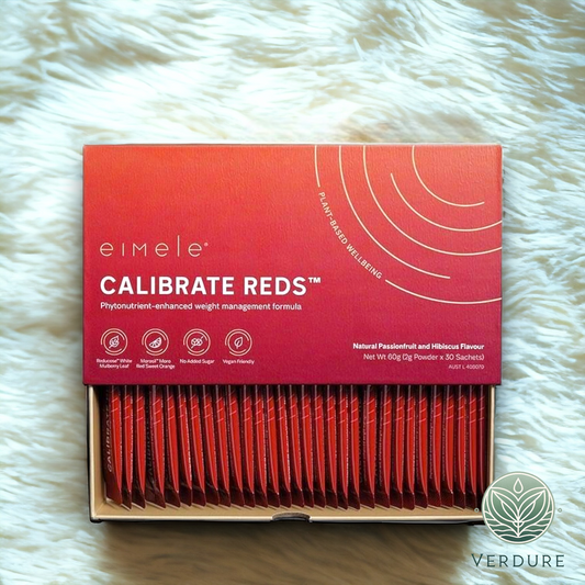 Box of Eimele Calibrate Reds Plant-Based Slimming Powder with 30 sachets