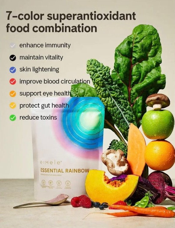 Major Benefits of Eimele Essential Rainbow - 7-Color Super-antioxidant Food Combination