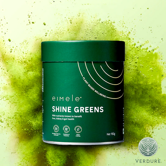 Eimele Shine Greens Home Edition Canister with Nutrient-Dense Superfood Powder