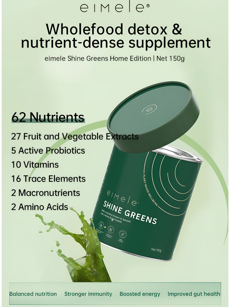 Eimele Shine Greens - Wholefood Detox and Nutrient-Dense Supplement